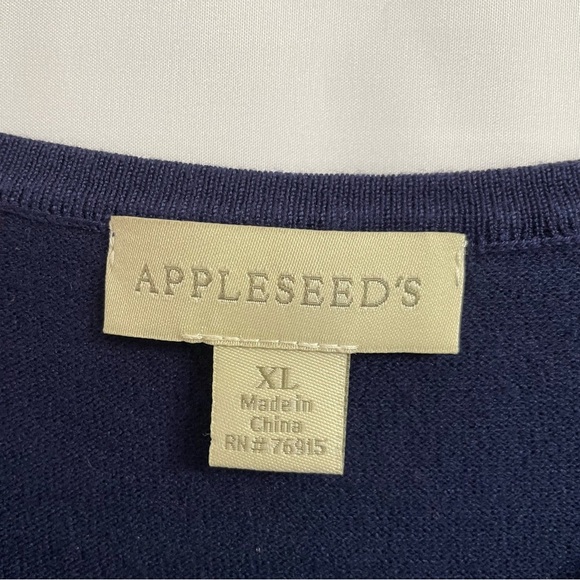 Appleseed's XL Blue Sleeveless Lightweight Sweater Summer Nautical - Picture 2 of 4